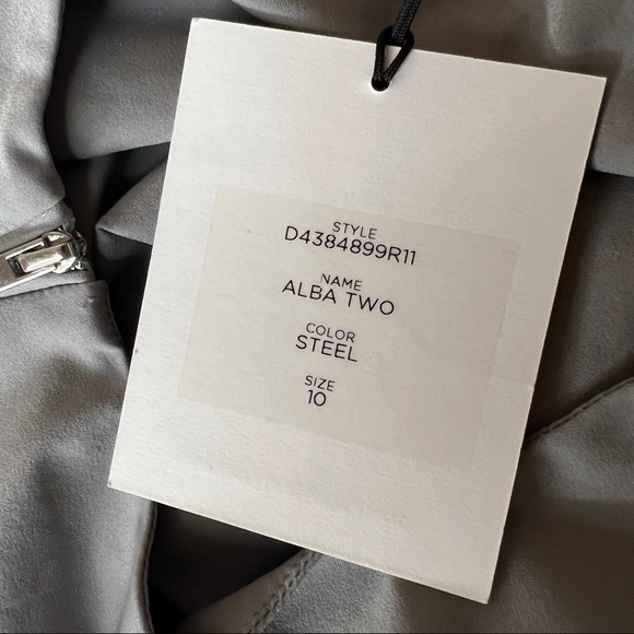 Robe Diane Von Furstenberg Gris Ardoise - Taille 4, Manches Courtes, Neuve Avec étiquettes